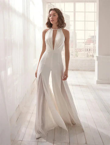 Noelle – Eleganter Jumpsuit mit femininem V-Ausschnitt