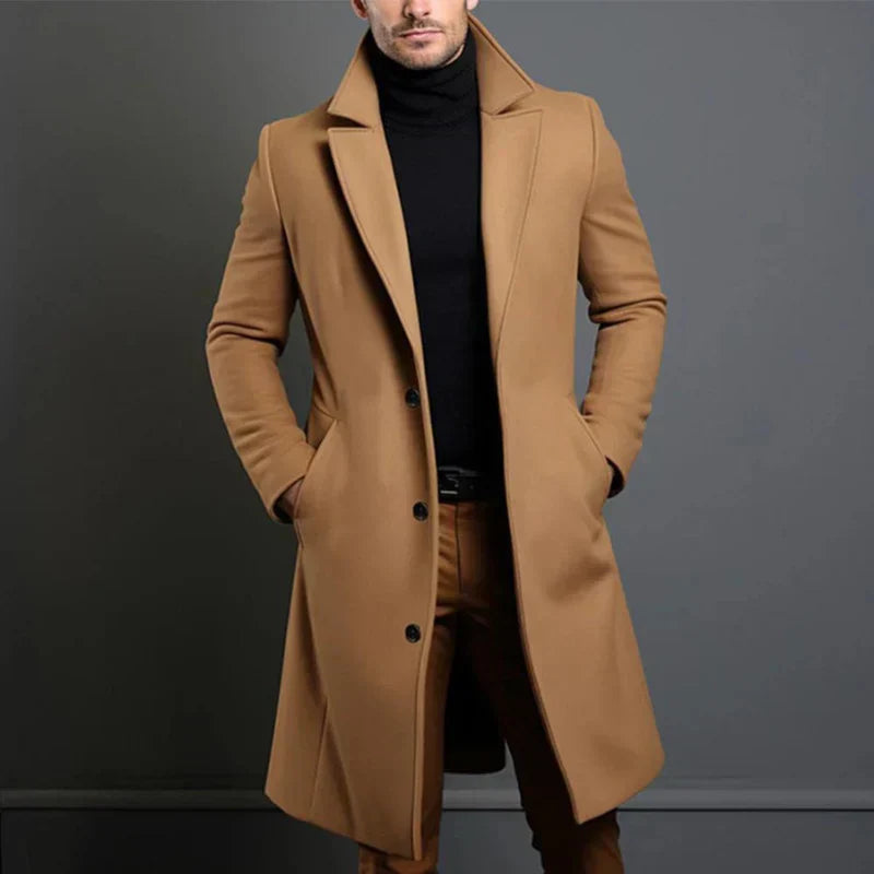 Lioran – Eleganter Herrenmantel aus hochwertiger Wolle