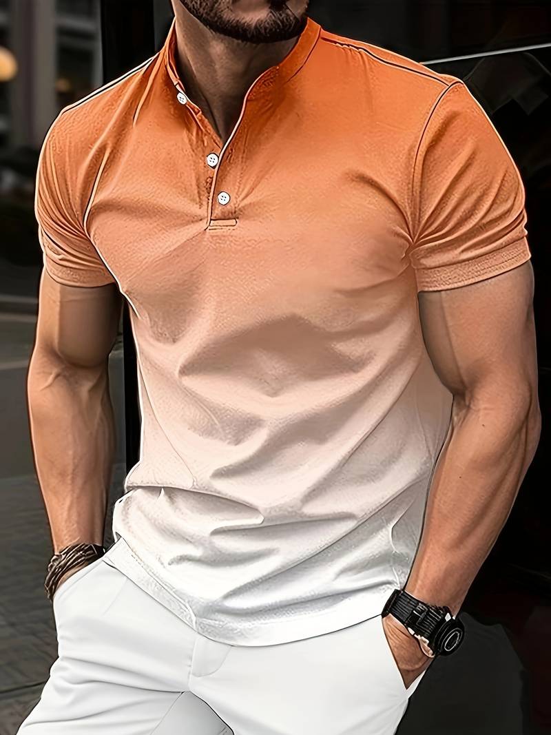 Lenar – Stilvolles Herrenhemd mit sommerlichem Ombre-Effekt
