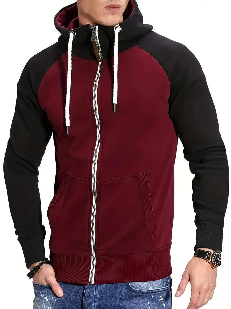 Elias – langärmeliger Zip-Hoodie für Herren