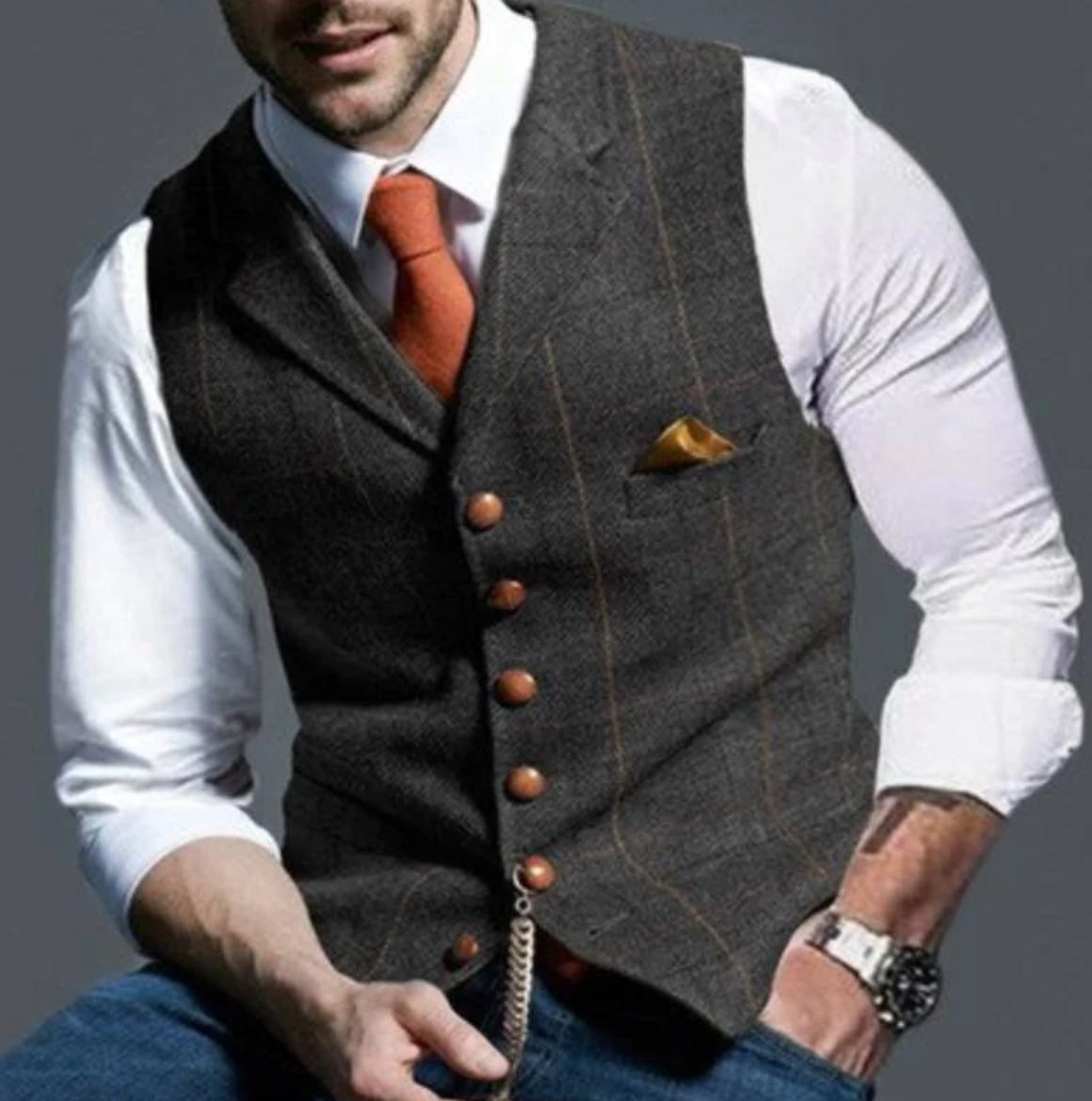 Dante – Stylische Karo-Weste für Herren