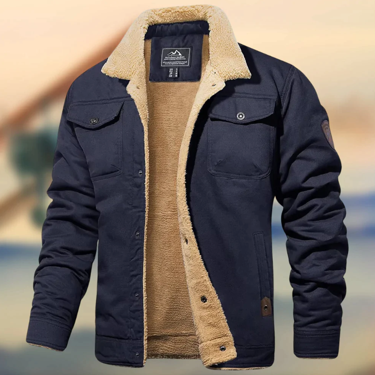 Nevoro – Elegante Herrenjacke mit kuscheliger Wärme