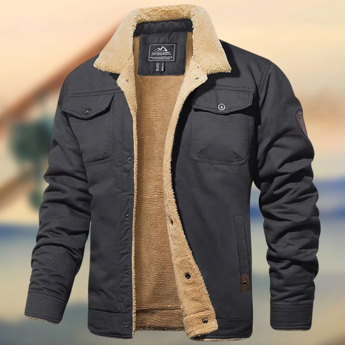 Nevoro – Elegante Herrenjacke mit kuscheliger Wärme
