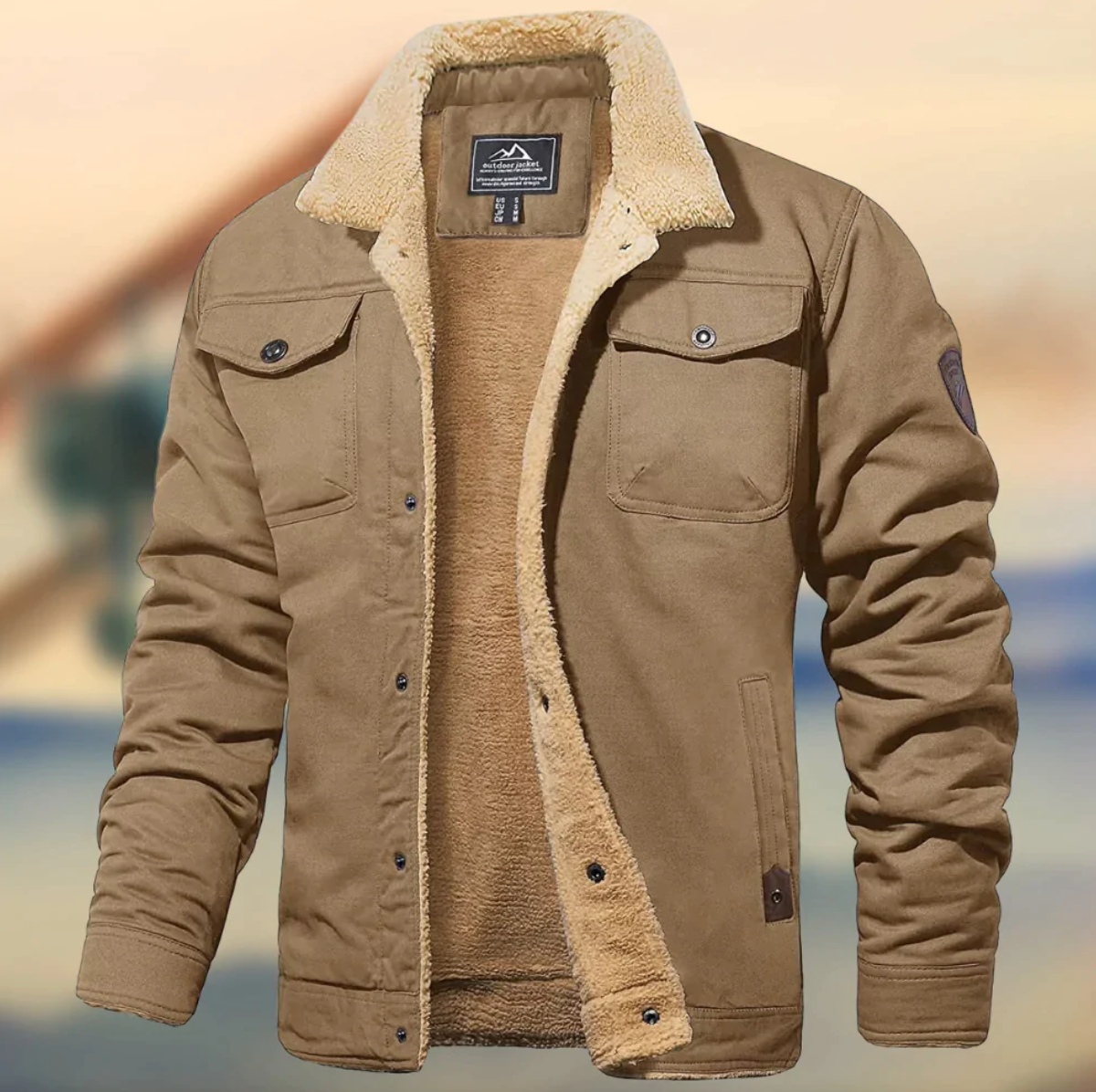 Nevoro – Elegante Herrenjacke mit kuscheliger Wärme