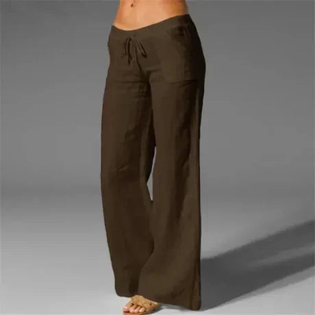 Elina – Weiße Leinenhose mit zeitlosem Sommerstil