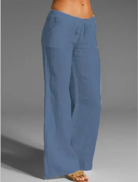 Elina – Weiße Leinenhose mit zeitlosem Sommerstil