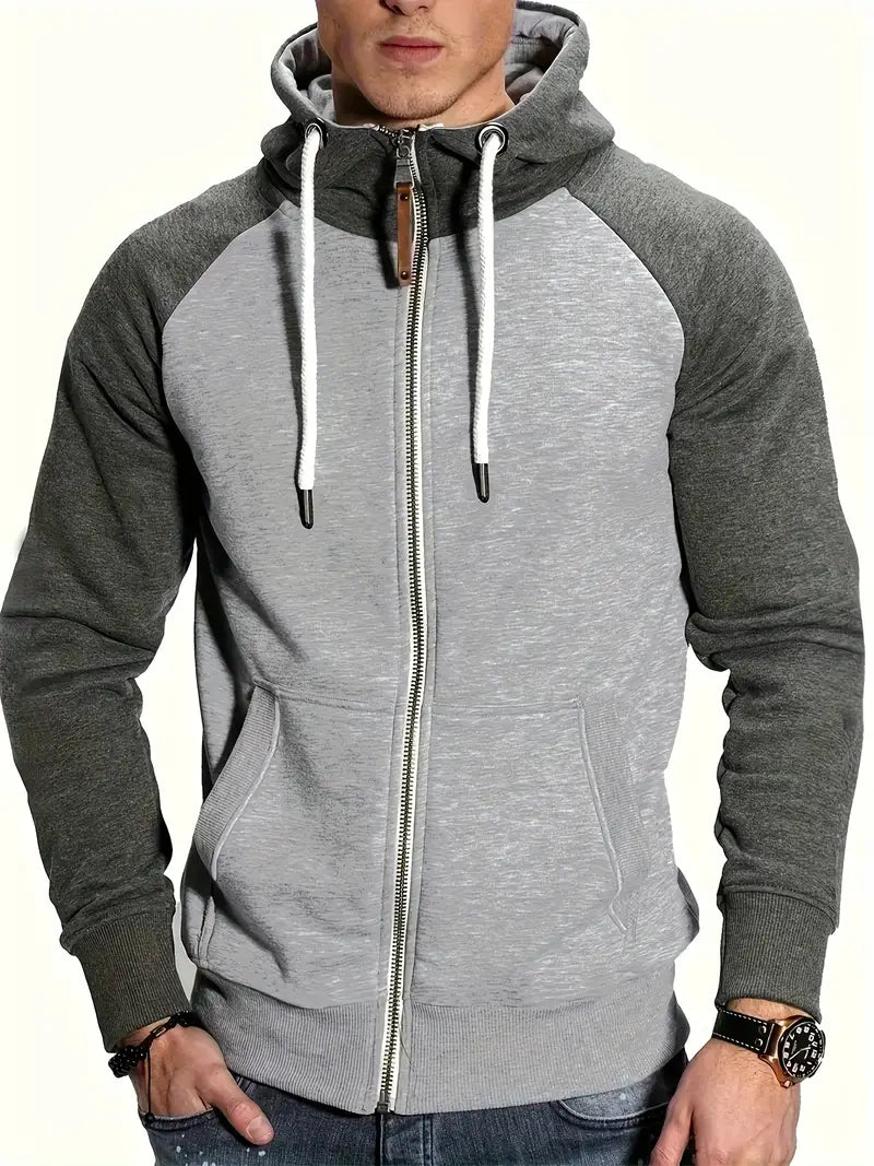 Elias – langärmeliger Zip-Hoodie für Herren