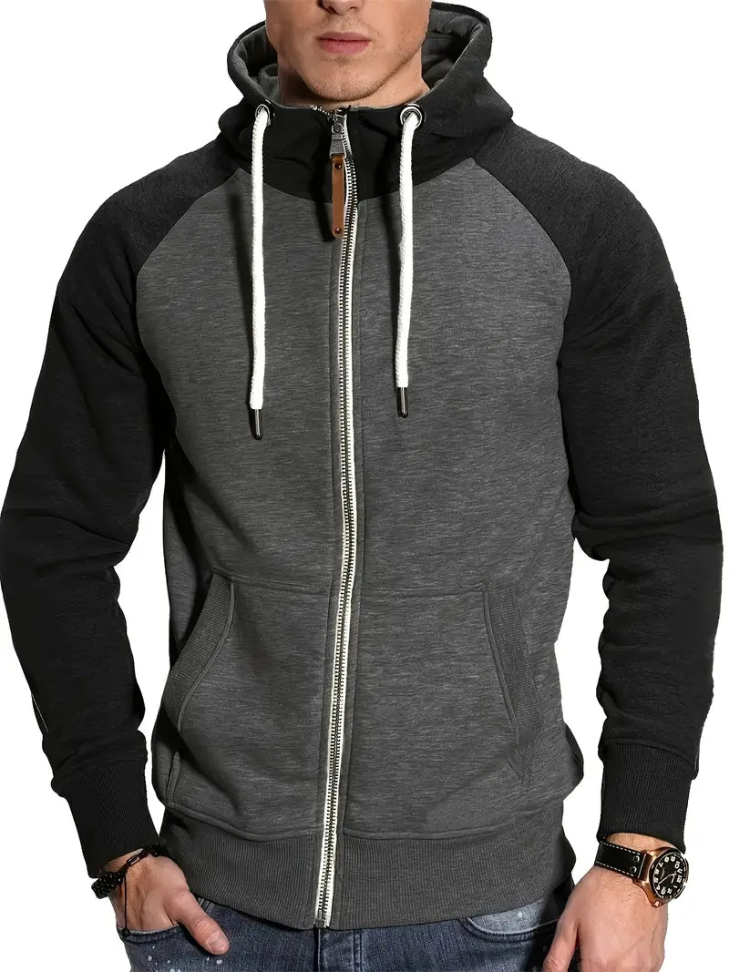 Elias – langärmeliger Zip-Hoodie für Herren