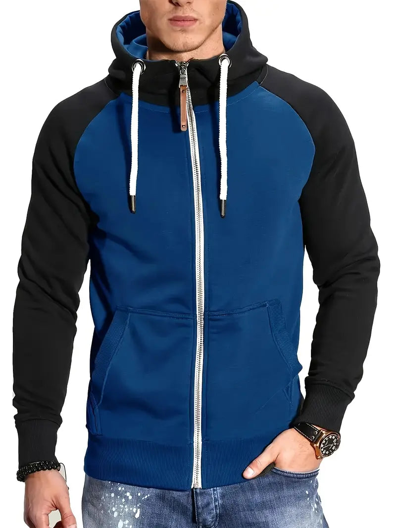 Elias – langärmeliger Zip-Hoodie für Herren