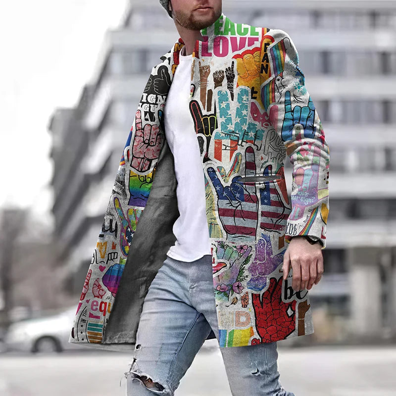 Kaelan – Urban Streetstyle-Jacke mit Graffiti-Design