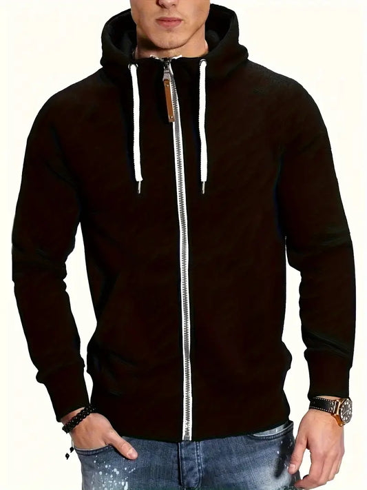 Elias – langärmeliger Zip-Hoodie für Herren