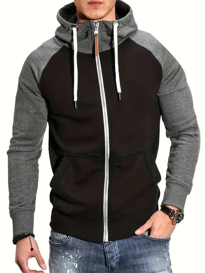 Elias – langärmeliger Zip-Hoodie für Herren