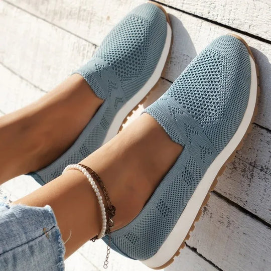 Mira – Luftige Damen-Strickslipper in natürlichem Look