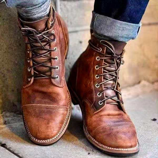 Dunkelbraun Schnürstiefel für herren
