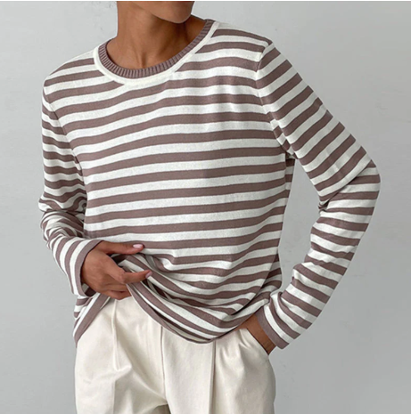 Lina – Gestreiftes Langarmshirt mit klassischem Charme