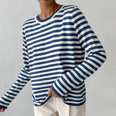 Lina – Gestreiftes Langarmshirt mit klassischem Charme