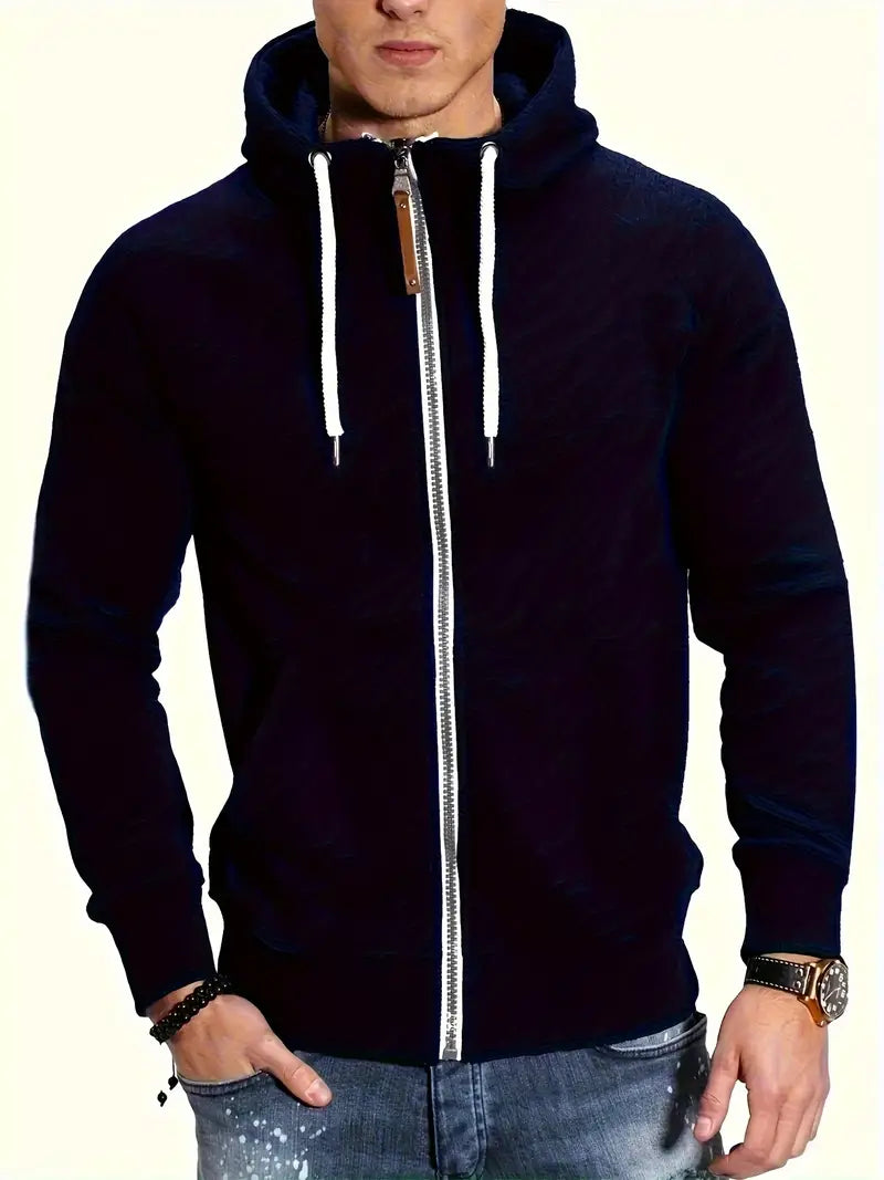 Elias – langärmeliger Zip-Hoodie für Herren