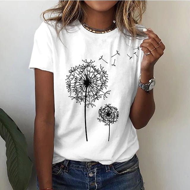 Maëlle – Elegantes Shirt mit Löwenzahn-Print