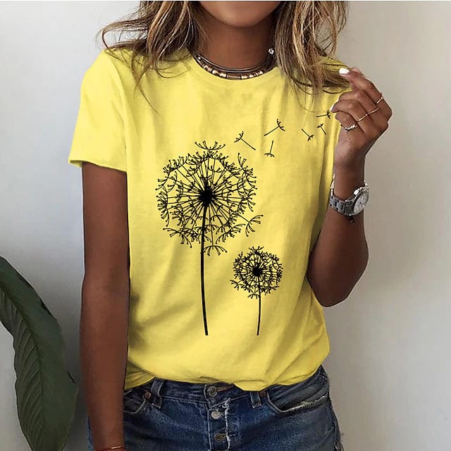 Maëlle – Elegantes Shirt mit Löwenzahn-Print