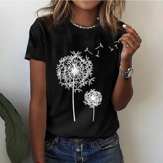 Maëlle – Elegantes Shirt mit Löwenzahn-Print